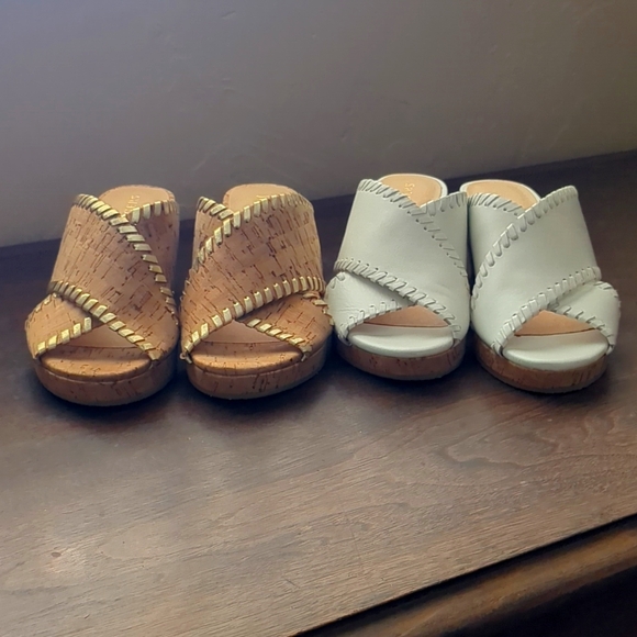 Jack Rogers Sloane Criss Cross Cork Wedge Sandals - Picture 8 of 8